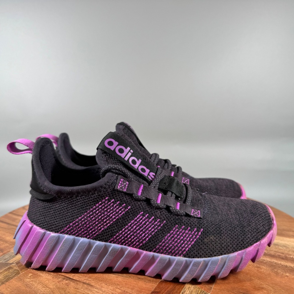 Adidas Kaptir 2.0 Kids Sneakers Black Purple Pink AJH9905 Youth Size 1